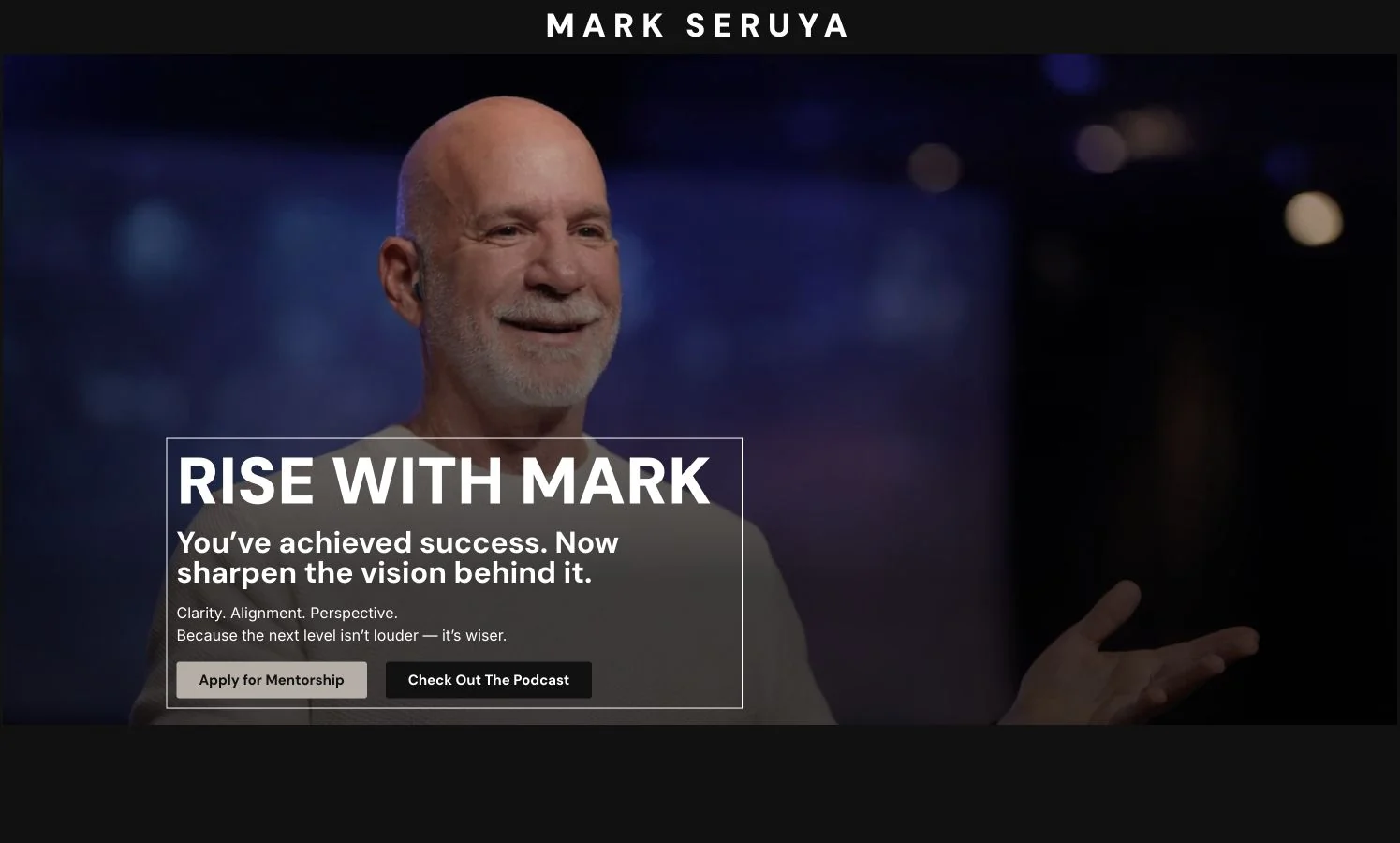 Rise With Mark website designed by Wealth Media