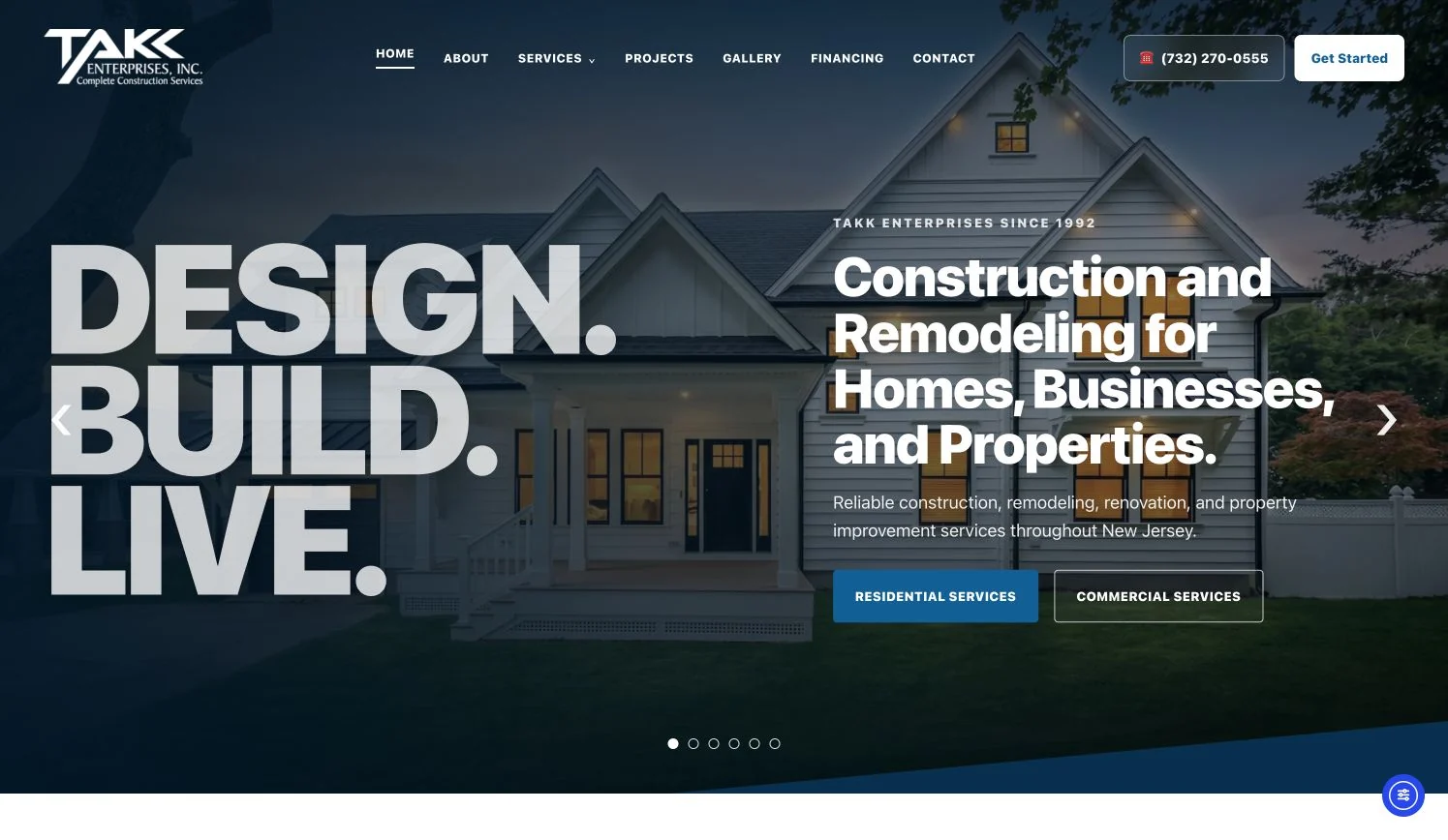 TAKK Enterprises website designed by Wealth Media